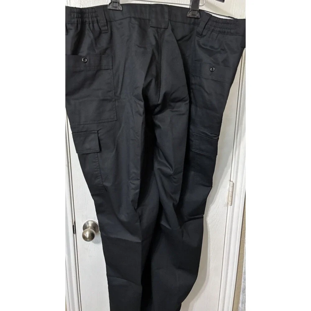 Wearguard Men’s Pants Cargo Size 46x32 Black Uniform Medic Elastic Back Waist
